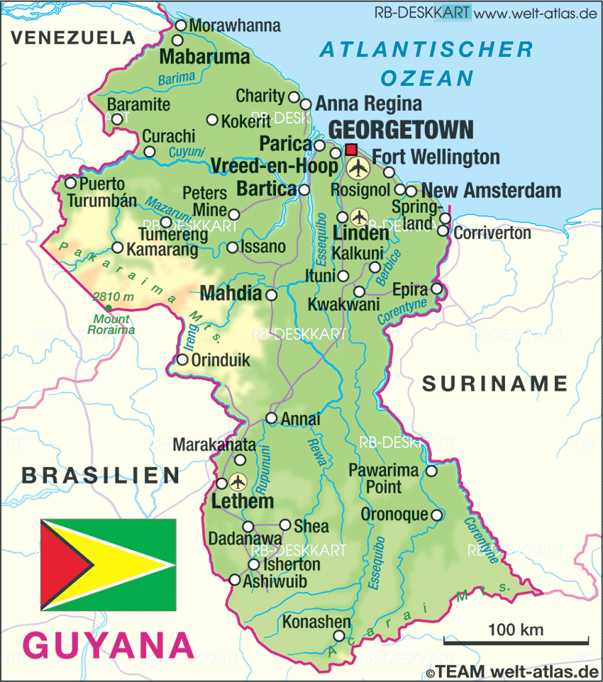 guyana political map